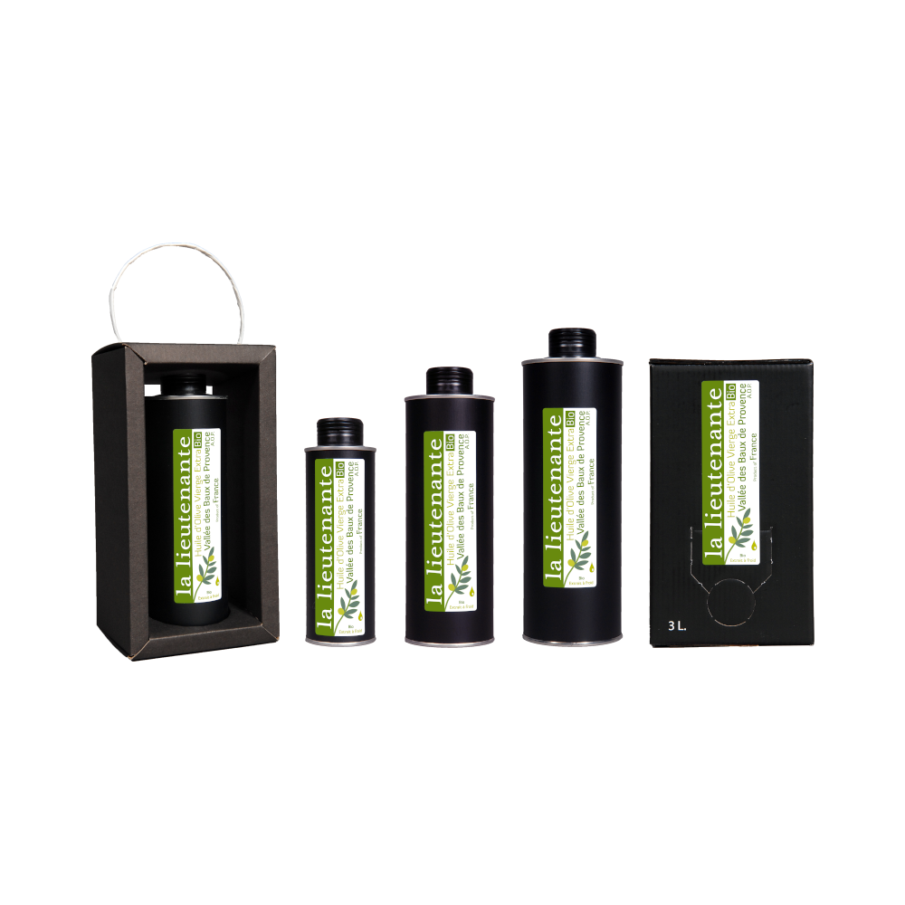 La Lieutenante - Organic olive oil from the Vallée des Baux de Provence P.D.O. - Grand Cru Vert Bio