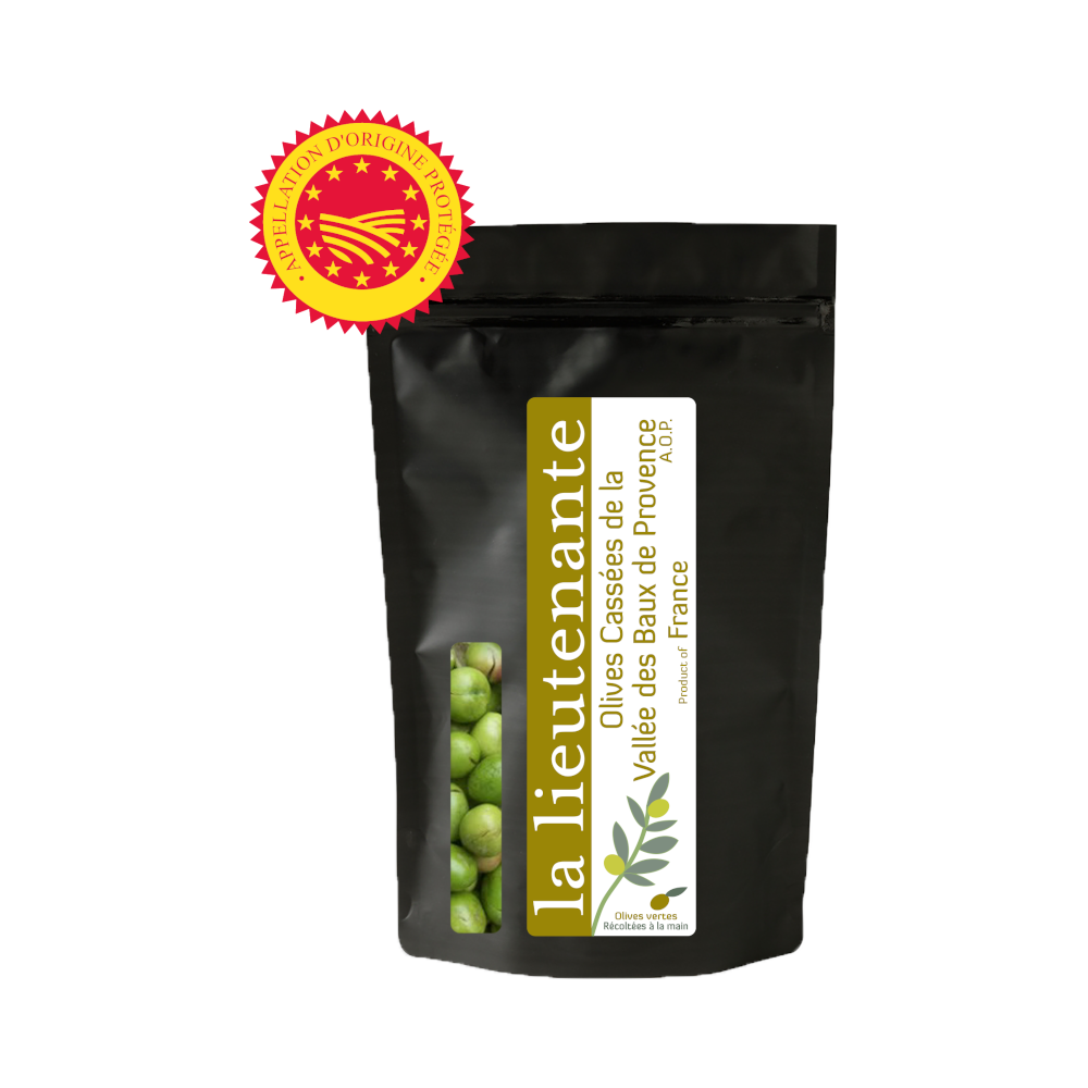 La Lieutenante - Splited pasteurized green olives from the Vallée des Baux de Provence P.D.O.