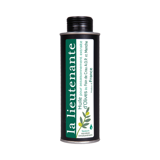 La Lieutenante - Seasoning Oil extracted from Olives - Foin de Crau P.D.O. and Mint